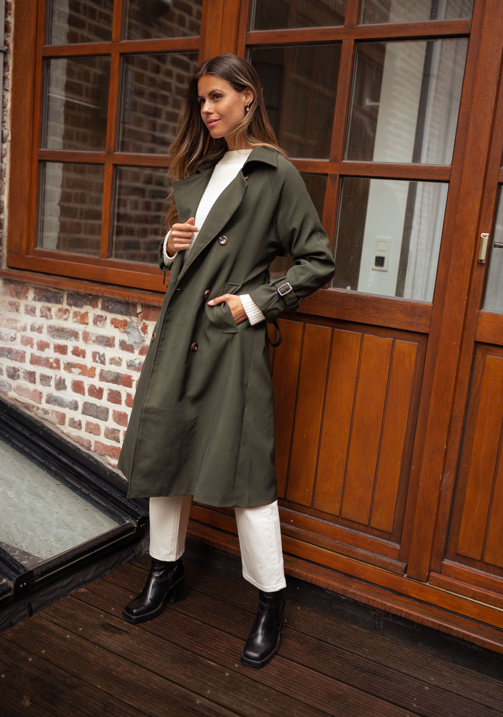 Damen Trenchcoat mit klassischem Revers