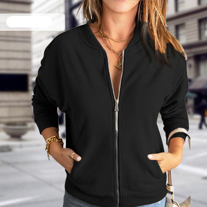 Leichte Zip-Up Übergangsjacke für Frauen