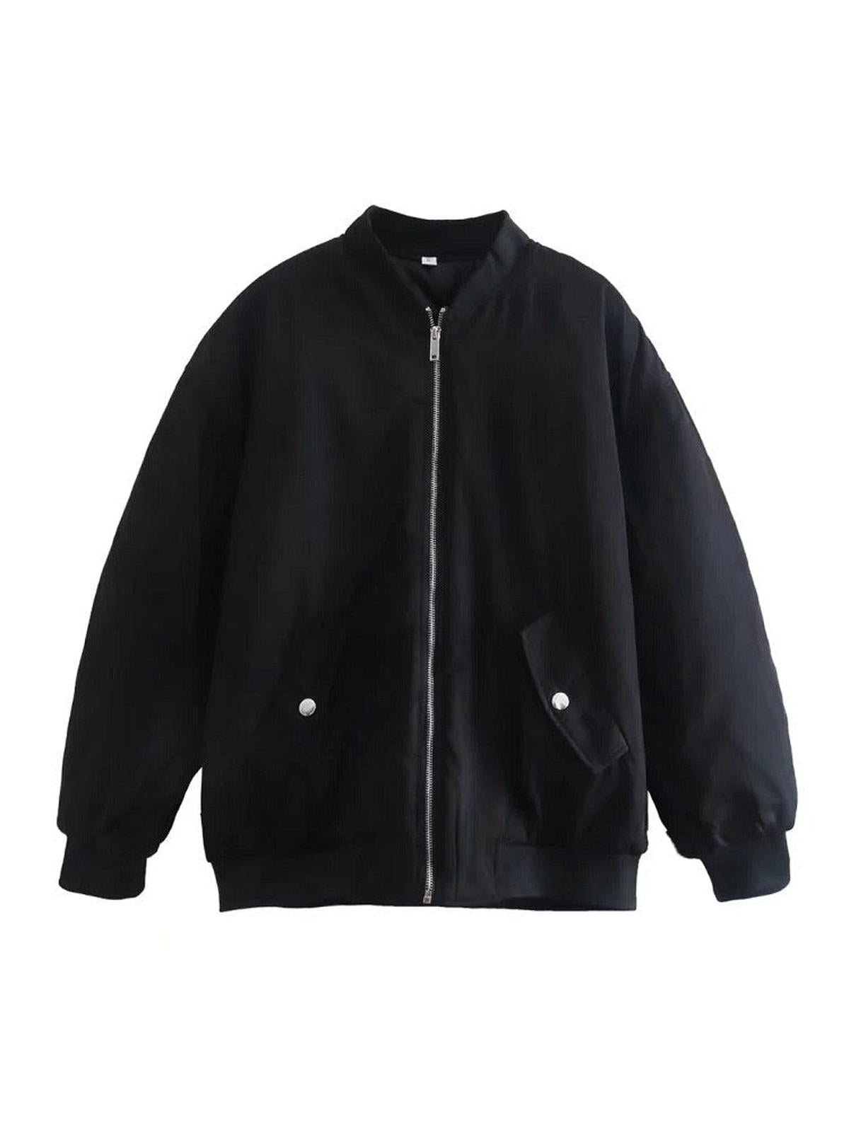 Damen Bomberjacke mit Oversize Schnitt und Reißverschluss