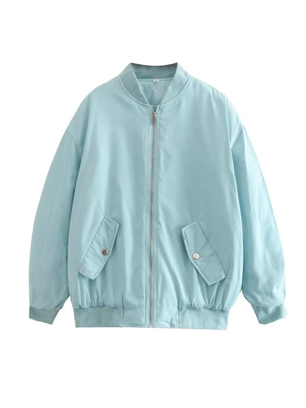 Damen Bomberjacke mit Oversize Schnitt und Reißverschluss