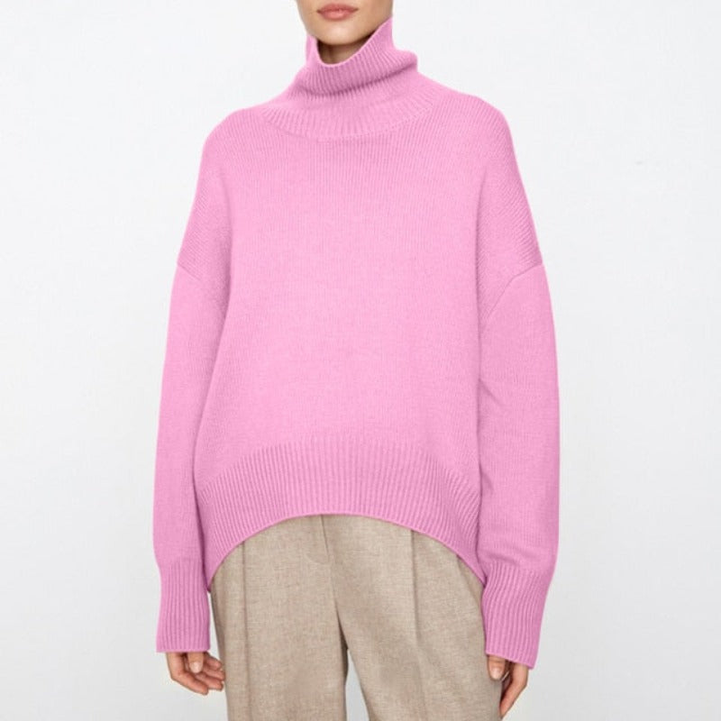 Damen Winterpullover mit hohem Kragenausschnitt