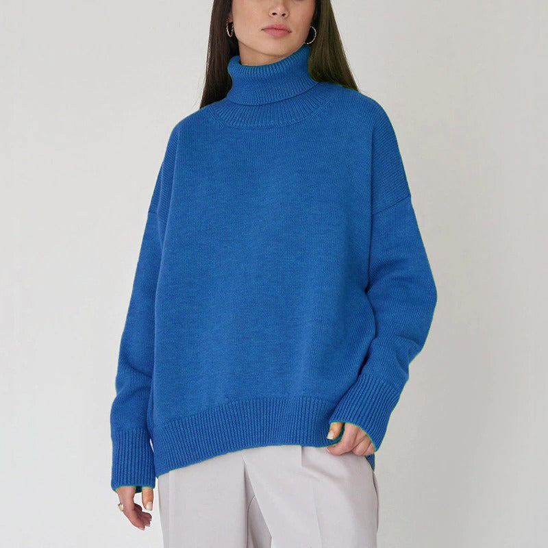 Damen Winterpullover mit hohem Kragenausschnitt