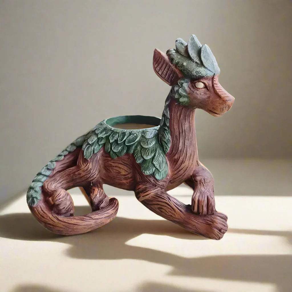 Variant image for Verspielter Blumentopf im Drachen-Design für Sukkulenten – Mythischer Charme für Ihr Zuhause-1