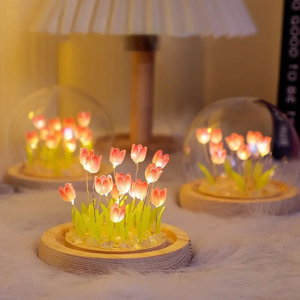 TulipLight | Handgefertigte niedliche Blumen-Tischlampe-3