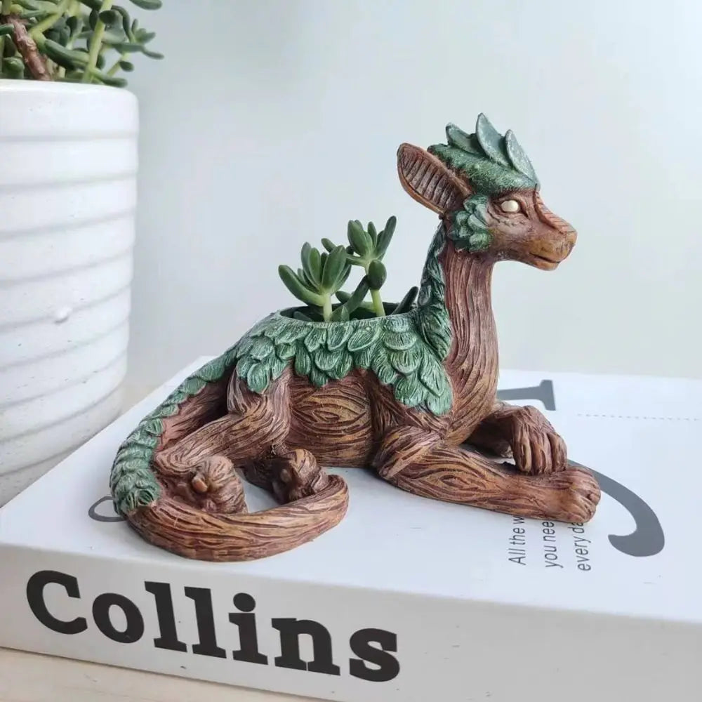 Verspielter Blumentopf im Drachen-Design für Sukkulenten – Mythischer Charme für Ihr Zuhause-2