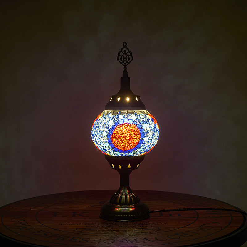 Trendy Romantische Ovale Eisen Tischlampe für Schlafzimmer