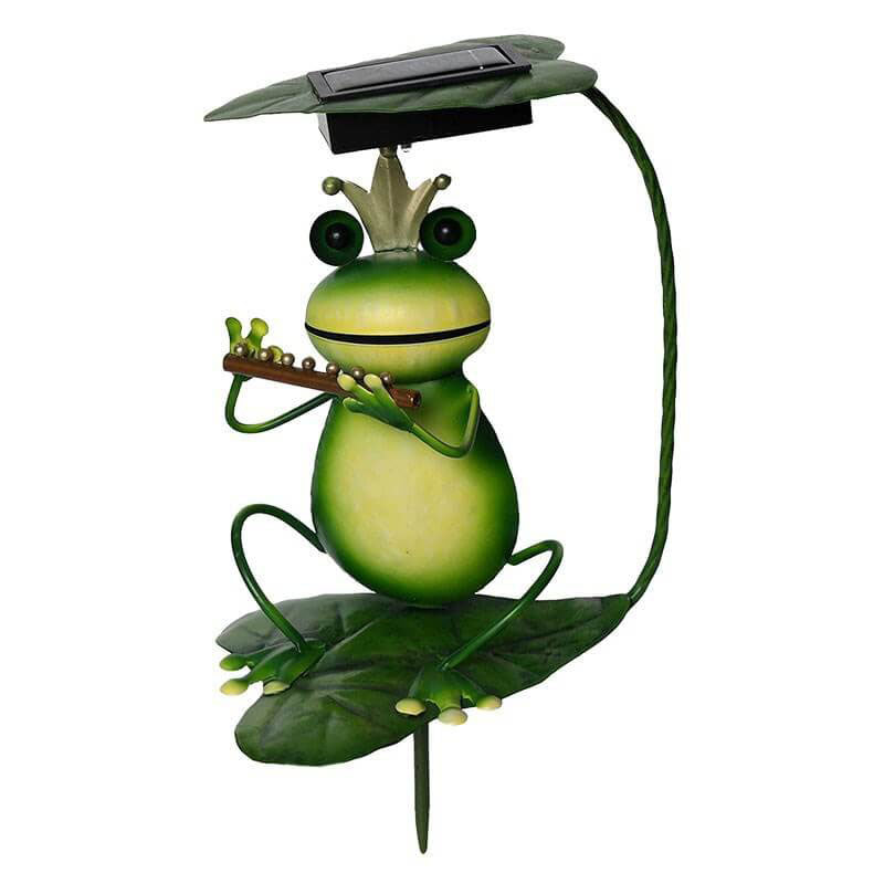 Variant image for Charmante Solar Gartenlampe mit Froschdesign und Erdspieß – Nachhaltige Außenbeleuchtung-2