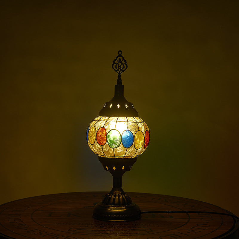 Trendy Romantische Ovale Eisen Tischlampe für Schlafzimmer