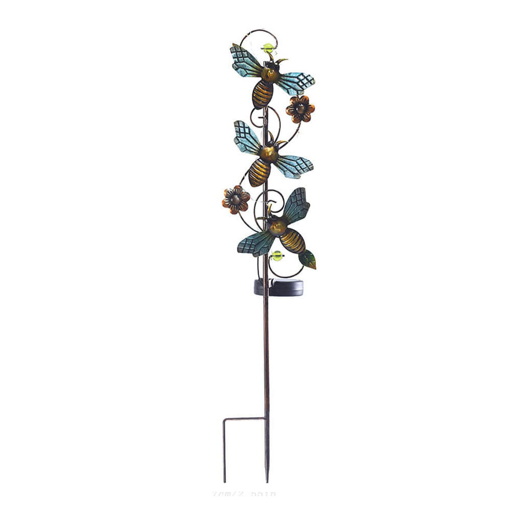 Variant image for Solarleuchte Metall-Design mit Schmetterling, Libelle und Kolibri für Gartenbeleuchtung-4