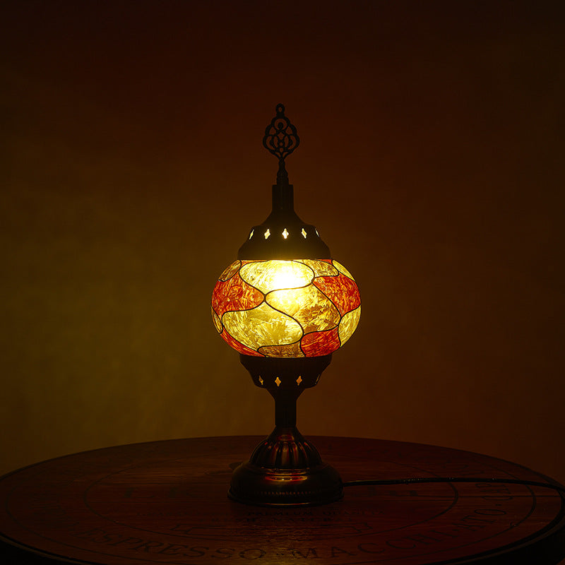 Trendy Romantische Ovale Eisen Tischlampe für Schlafzimmer