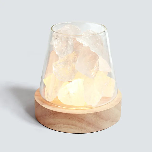 PureAura Kristallleuchte | Himalaya Salzlampe mit Öl-Diffusor | Nachtlicht & Luftreinigung-1