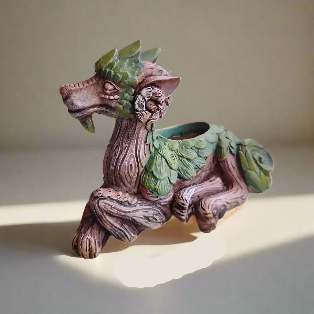 Variant image for Verspielter Blumentopf im Drachen-Design für Sukkulenten – Mythischer Charme für Ihr Zuhause-2