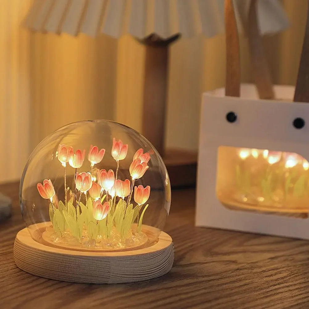 TulipLight | Handgefertigte niedliche Blumen-Tischlampe-4
