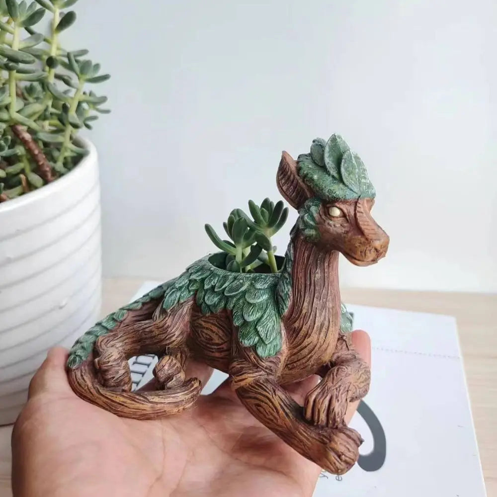 Verspielter Blumentopf im Drachen-Design für Sukkulenten – Mythischer Charme für Ihr Zuhause-4