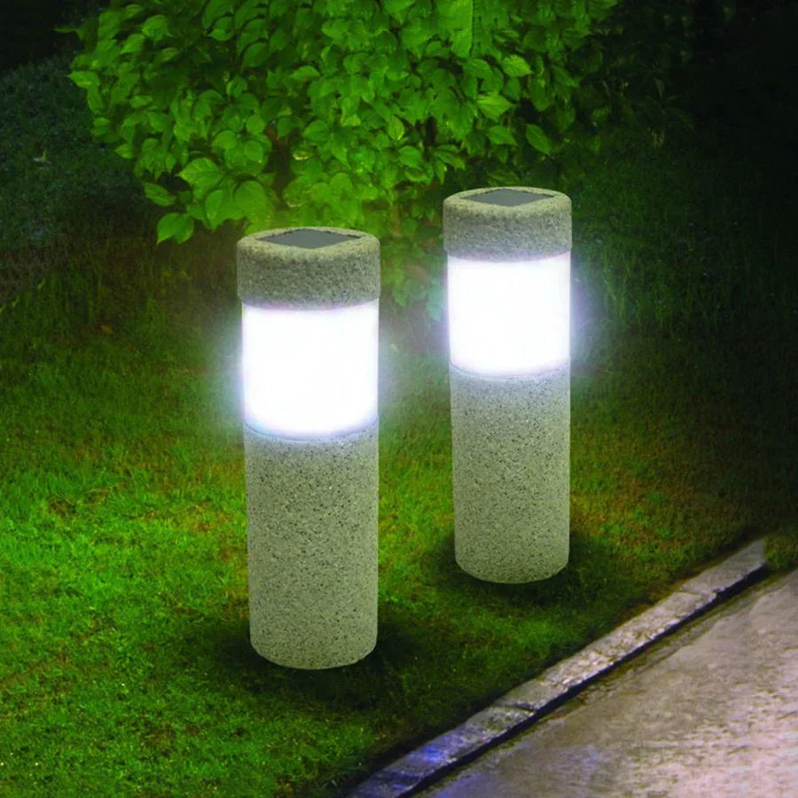 Stilvolle LED Außenlampe aus Stein für nachhaltige Außenbeleuchtung im Garten-1