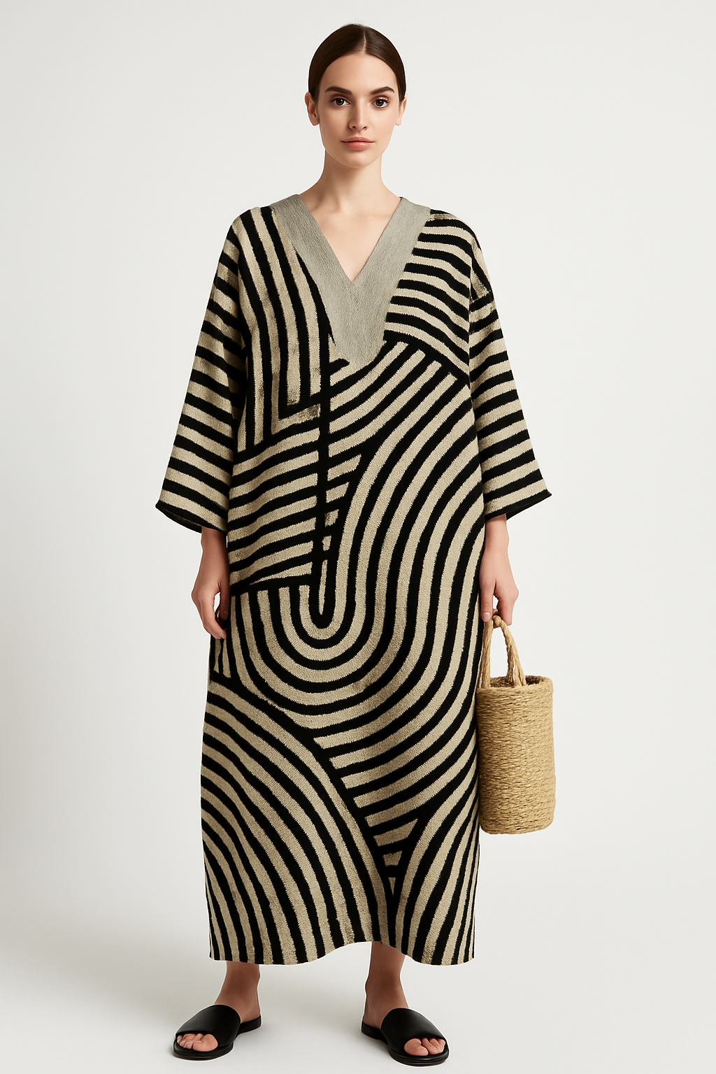 Stilvolles geometrisches kleid für damen