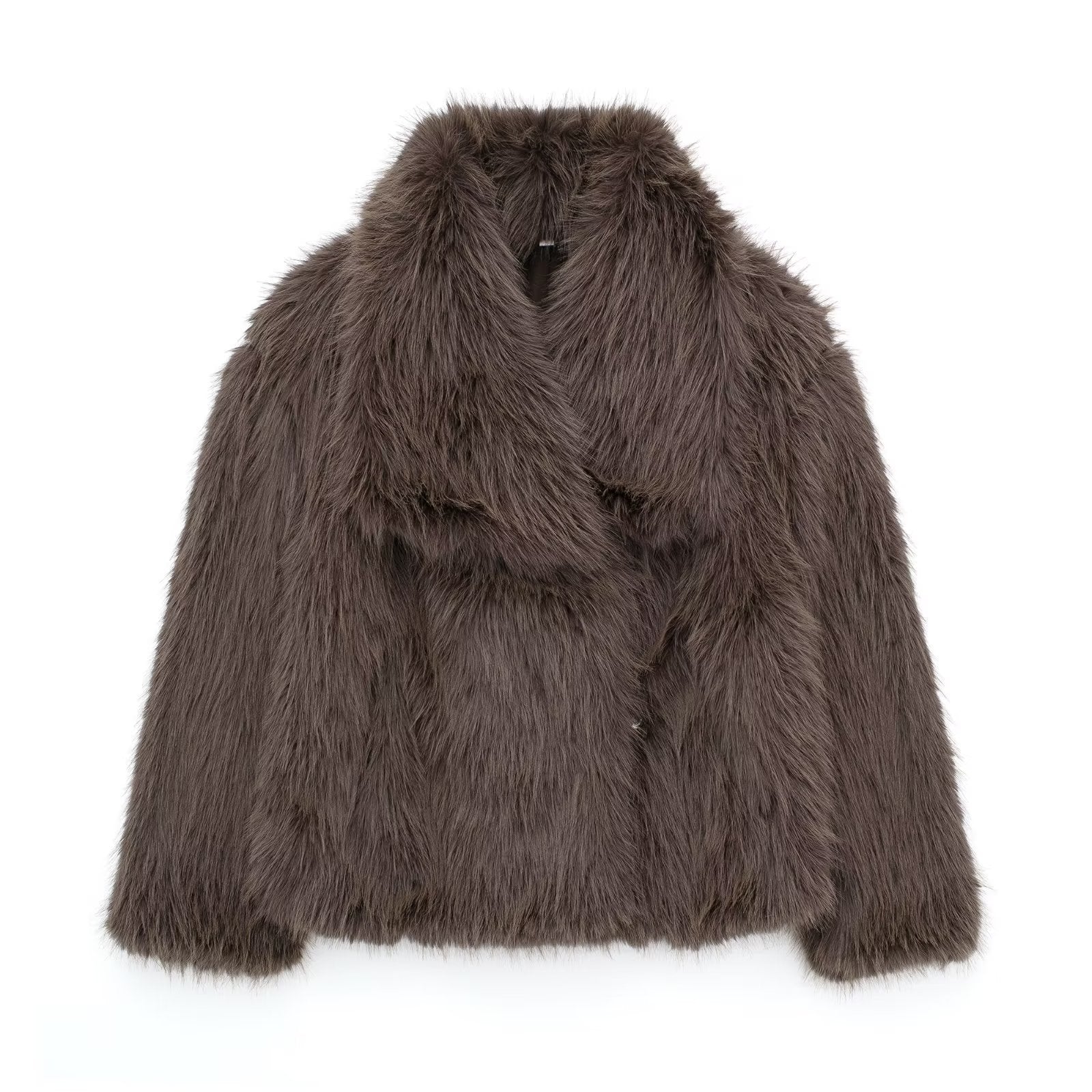Damen Winterjacke mit offenem Frontschnitt und klarer Linienführung