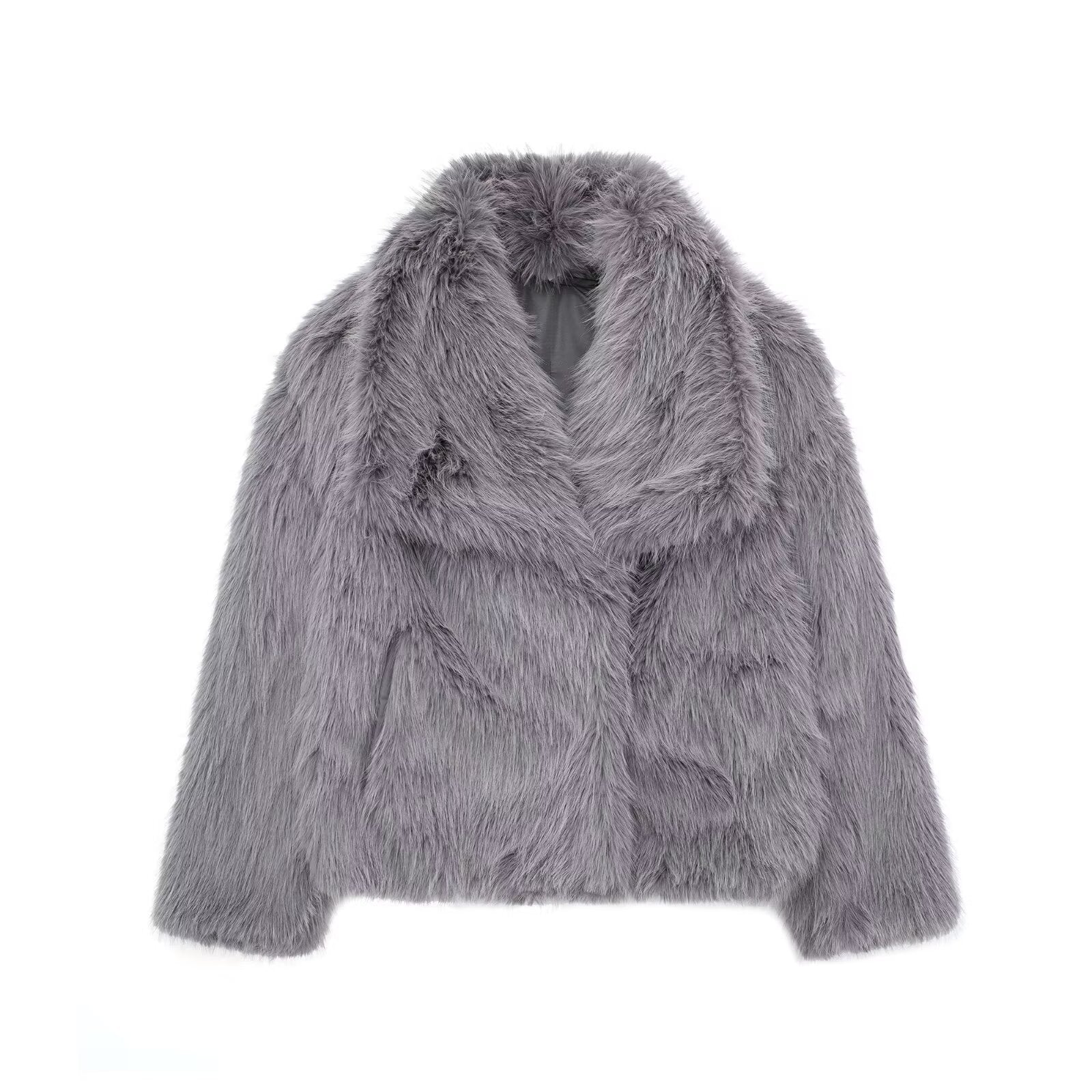 Damen Winterjacke mit offenem Frontschnitt und klarer Linienführung