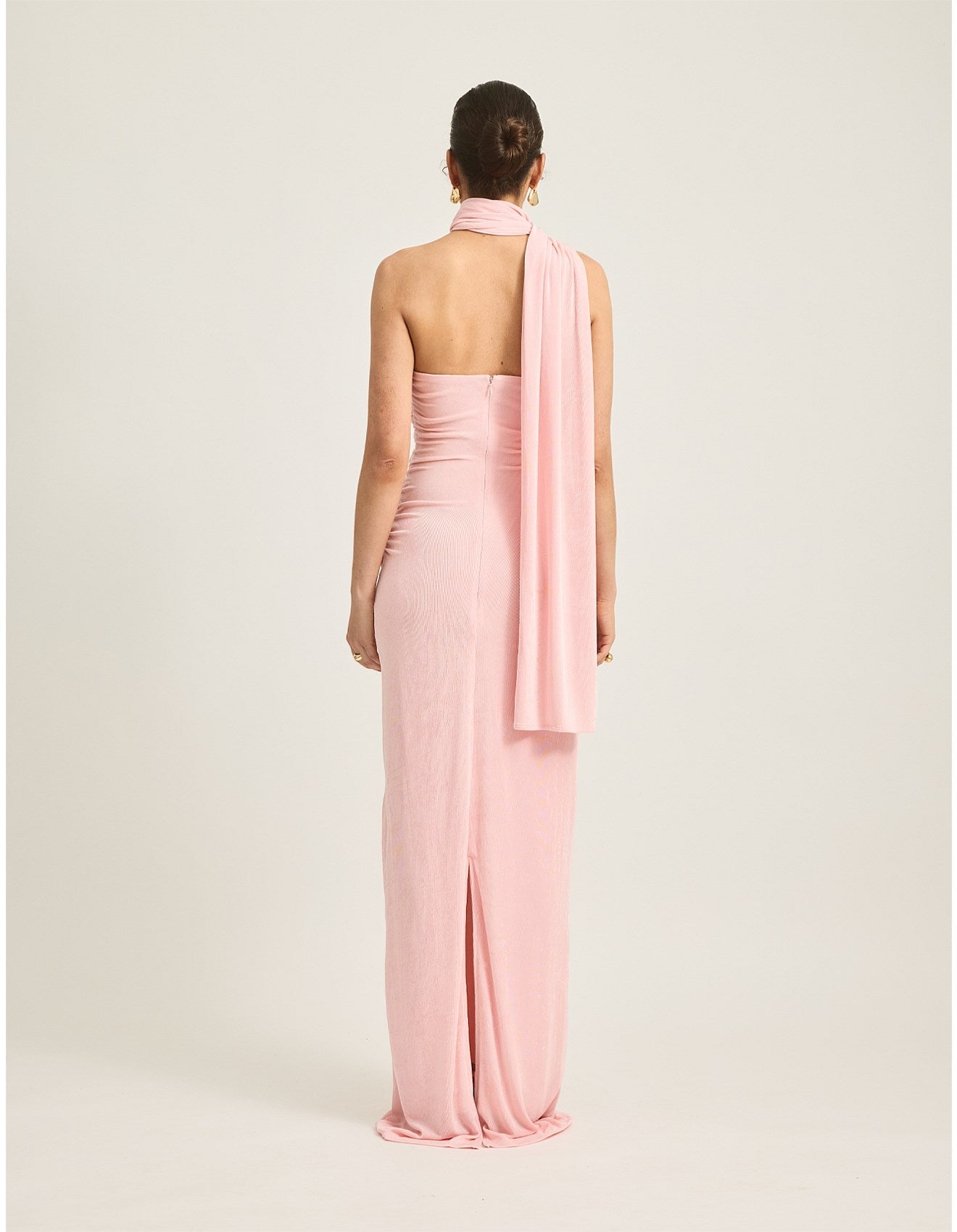 Trägerloses Maxikleid mit Raffungen für festliche Anlässe