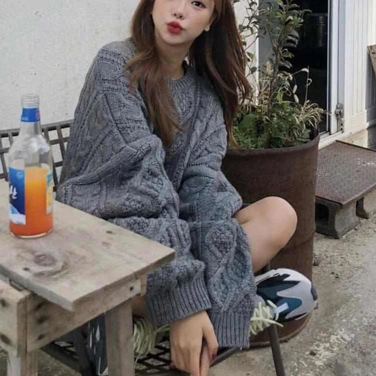 Damen Strickpullover für Winter mit lockerer Passform