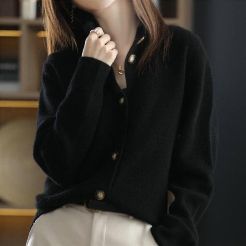 Strickjacke Damen mit Knopfverschluss für Winter