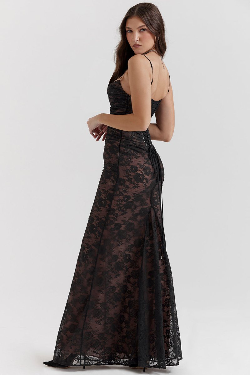 Damen-Korsettkleid mit Rücken-Schnürung für festliche Anlässe