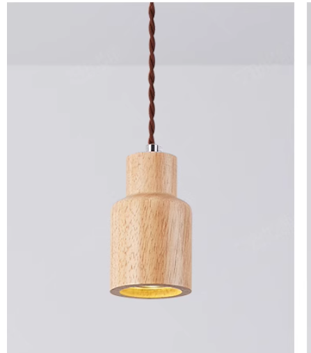 Variant image for Skandinavische Pendelleuchte aus Holz für Esszimmer - Stilvolle Hängeleuchte mit LED-Beleuchtung-2