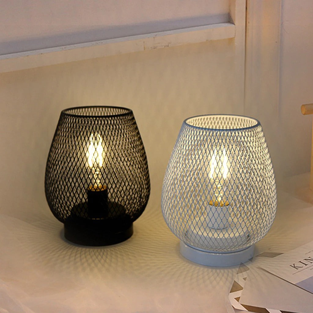 Cage industrielle Nachttischlampe-5