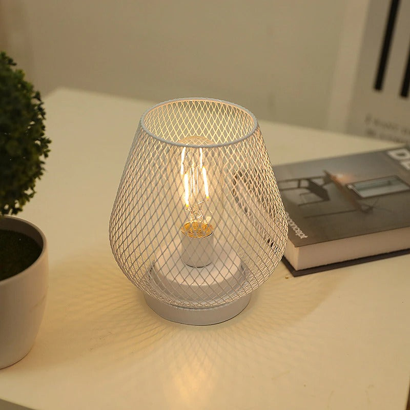 Cage industrielle Nachttischlampe-6