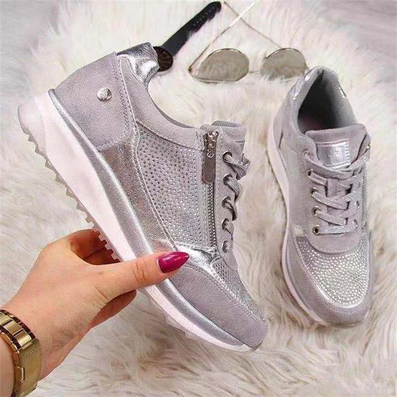 Damenschuhe mit orthopädischer Sohle und Reißverschluss