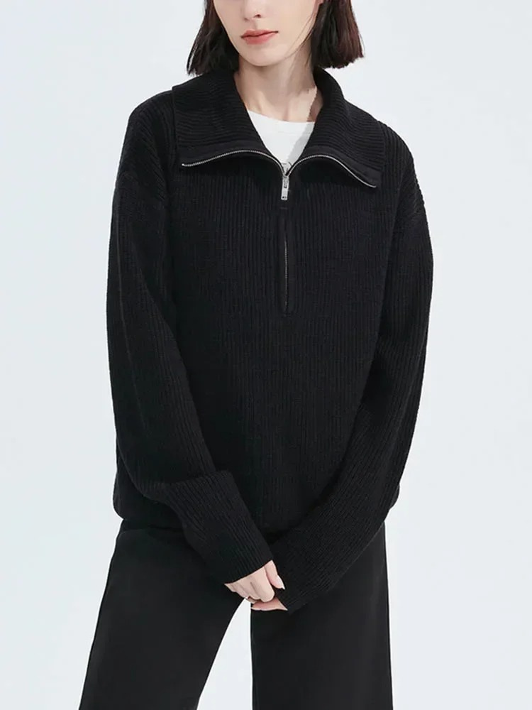 Damen Pullover mit Reißverschluss