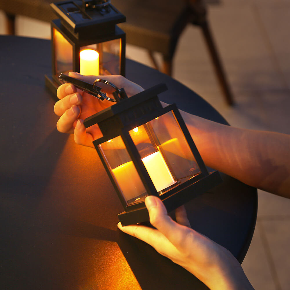Retro Solar Außenlaterne mit Integrierter LED für Stilvolle Außenbeleuchtung-5