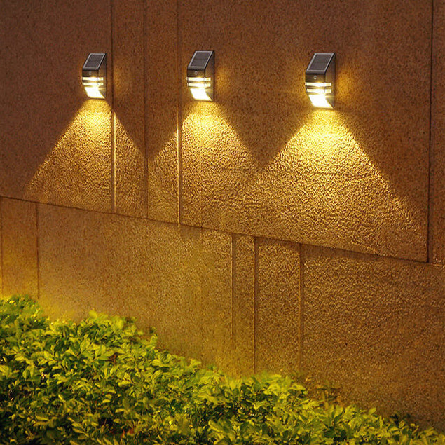 Edelstahl Solar Außenwandleuchte mit Bewegungsmelder - Modernes Design für den Außenbereich-5