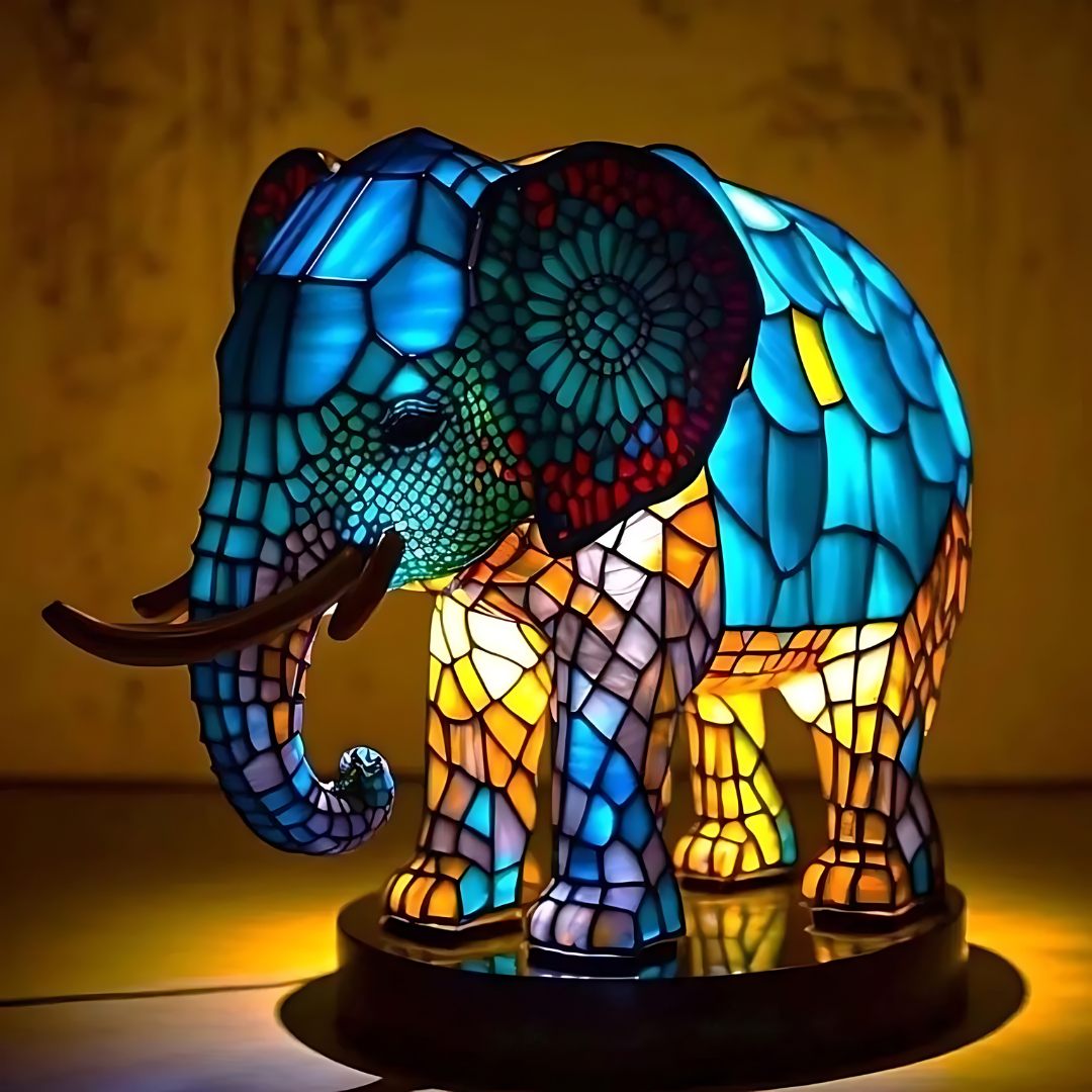 ArtGlass | Tiermotiv Glasmalerei Tischlampe-2