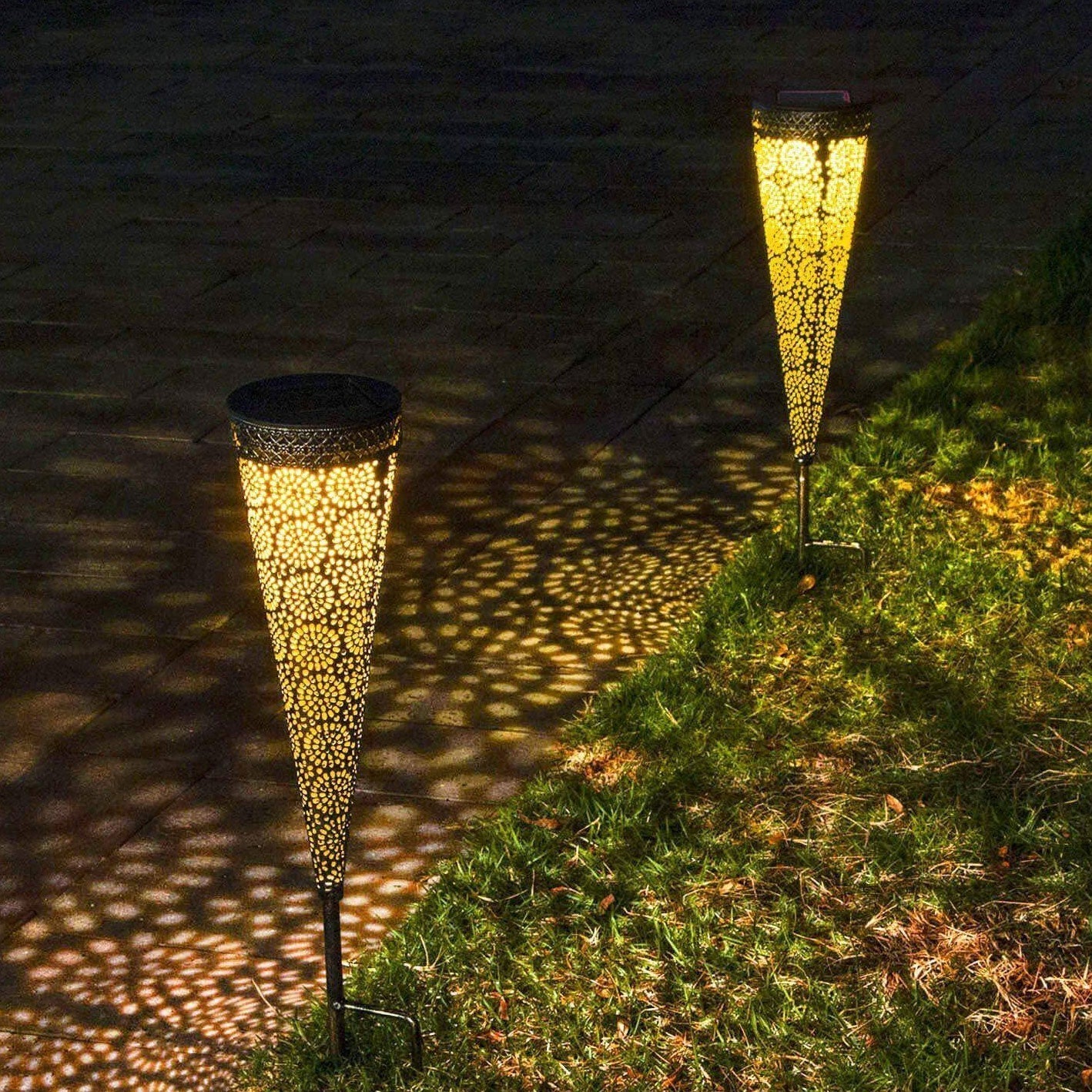 Industrielle Solarleuchte für Garten – Dekorative Solarlampe mit Integrierter LED-1