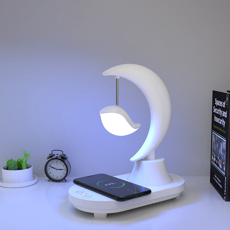 LunaSound Bluetooth Lautsprecher & Nachttischlampe | Kabellos | Moon-Shaped LED Tischlampe | Stilvolle Deko für Zuhause-4