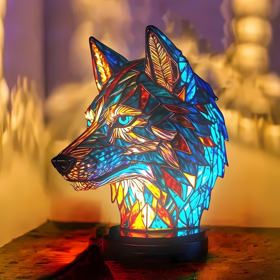 ArtGlass | Tiermotiv Glasmalerei Tischlampe-1