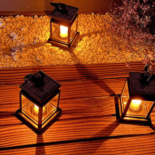 Retro Solar Außenlaterne mit Integrierter LED für Stilvolle Außenbeleuchtung-4