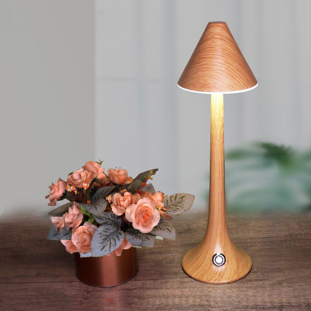 GlowMush | Stilvolle Holz-Tischlampe mit Akku-6