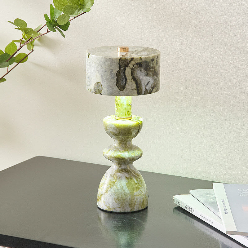 GlowLamps - Stilvolle LED Tischlampe Aus Marmor & Eisen Mit USB-Anschluss-6