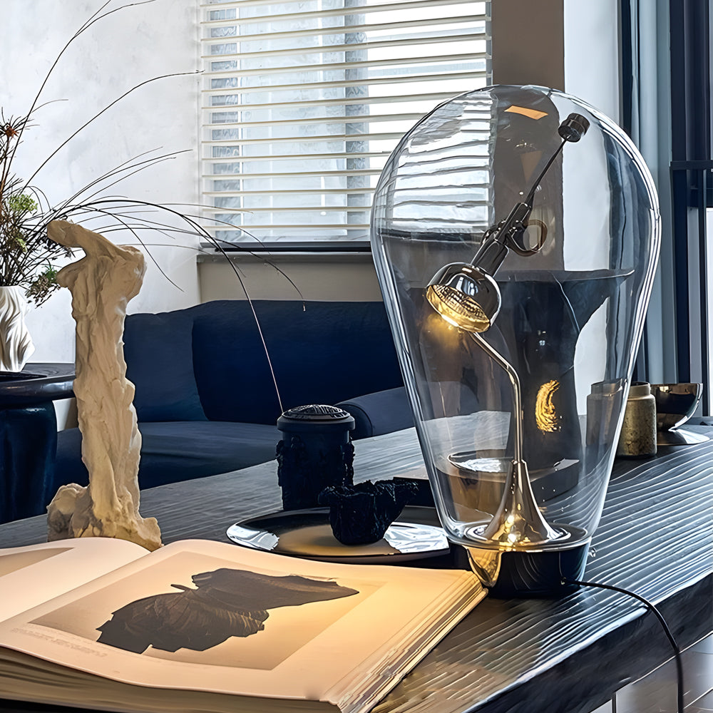 LumiMagnet – Industrielle Tischlampe aus Glas mit Dimmfunktion-1