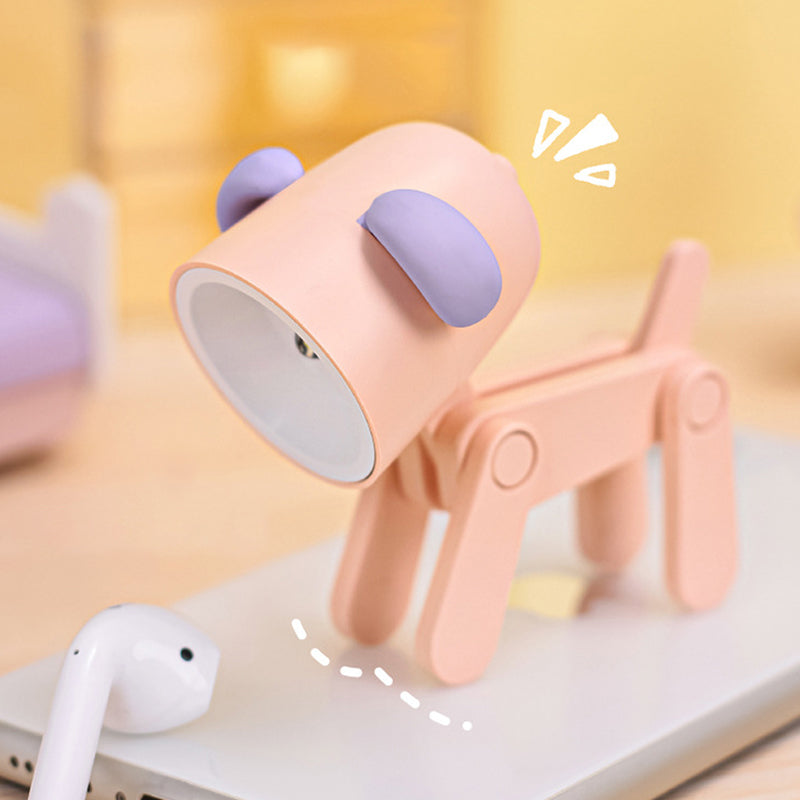 Mini-LED-Nachtlicht mit niedlichen Cartoon-Tieren, Welpen und Hirschen, verstellbare kleine Telefonhalter-Schreibtischlampe-6