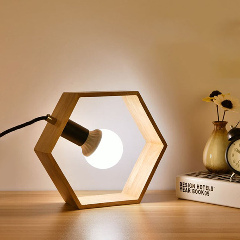 GlowLight - Stilvolle Holz Hexagon Lampe für gemütliche Beleuchtung und modernes Design-4