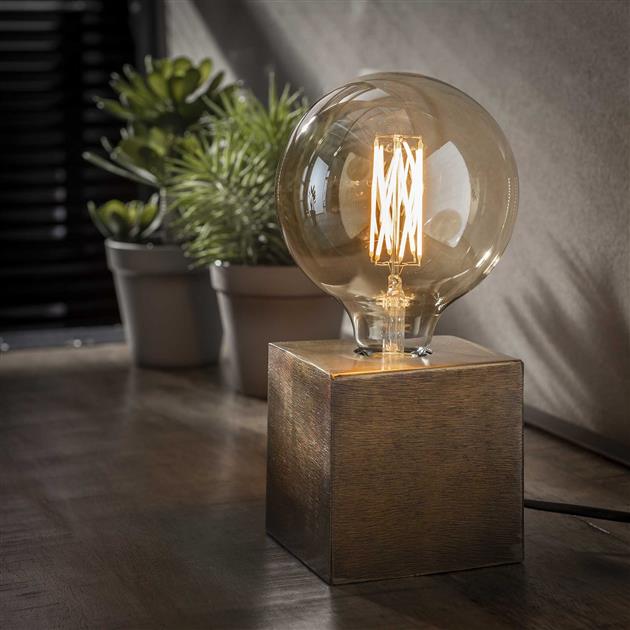 RustikBloc Industrielle Tischlampe | Retro Design | Perfekte Beleuchtung für Schreibtisch & Wohnzimmer | In Bronze, Schwarz & Kupfer erhältlich-2