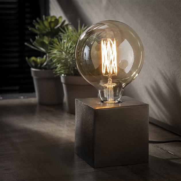 RustikBloc Industrielle Tischlampe | Retro Design | Perfekte Beleuchtung für Schreibtisch & Wohnzimmer | In Bronze, Schwarz & Kupfer erhältlich-1