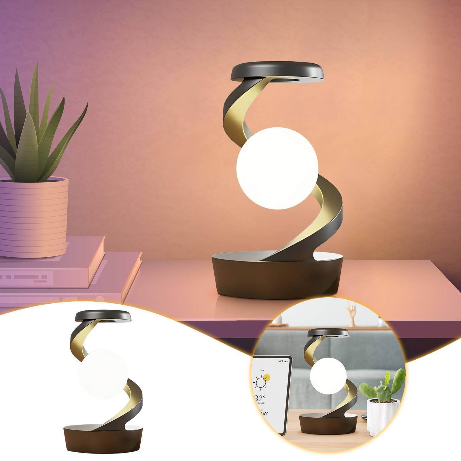 Moderne Kabellose Tischlampe mit Sensorsteuerung und Dimmfunktion für stilvolles Licht-3