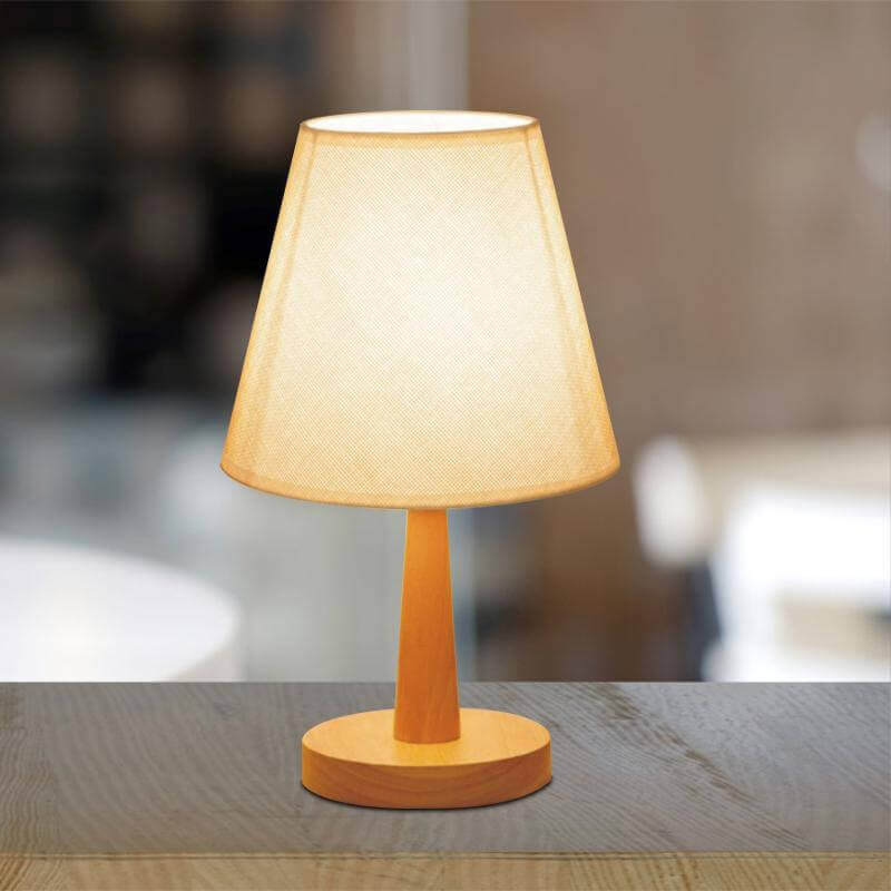 Moderne Nachttischlampe mit Stoffschirm für stilvolle Schlafzimmergestaltung-2