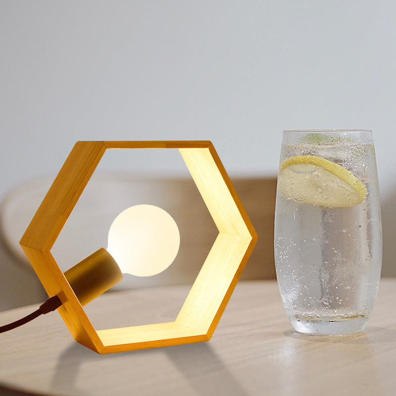 GlowLight - Stilvolle Holz Hexagon Lampe für gemütliche Beleuchtung und modernes Design-6