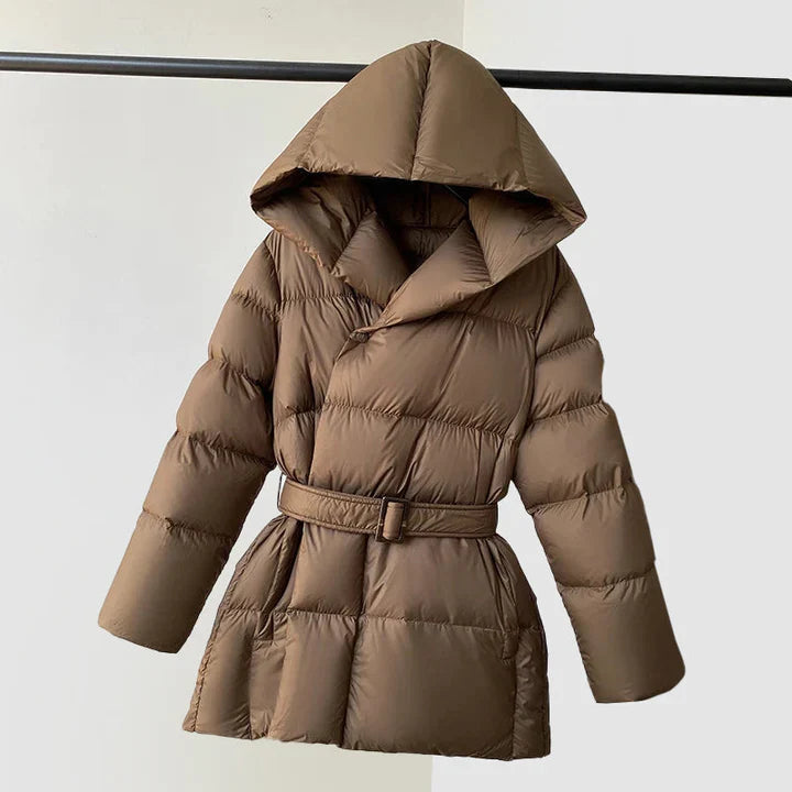 Damen Winterjacke mit gesteppter Silhouette und Kapuze