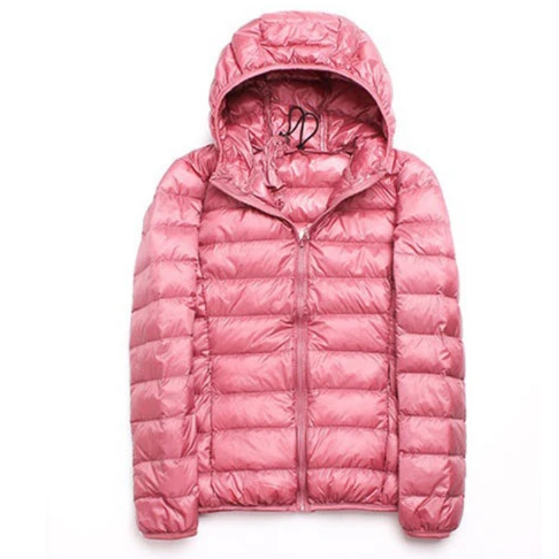 Damen Winterjacke zum Zusammenfalten mit Kapuze